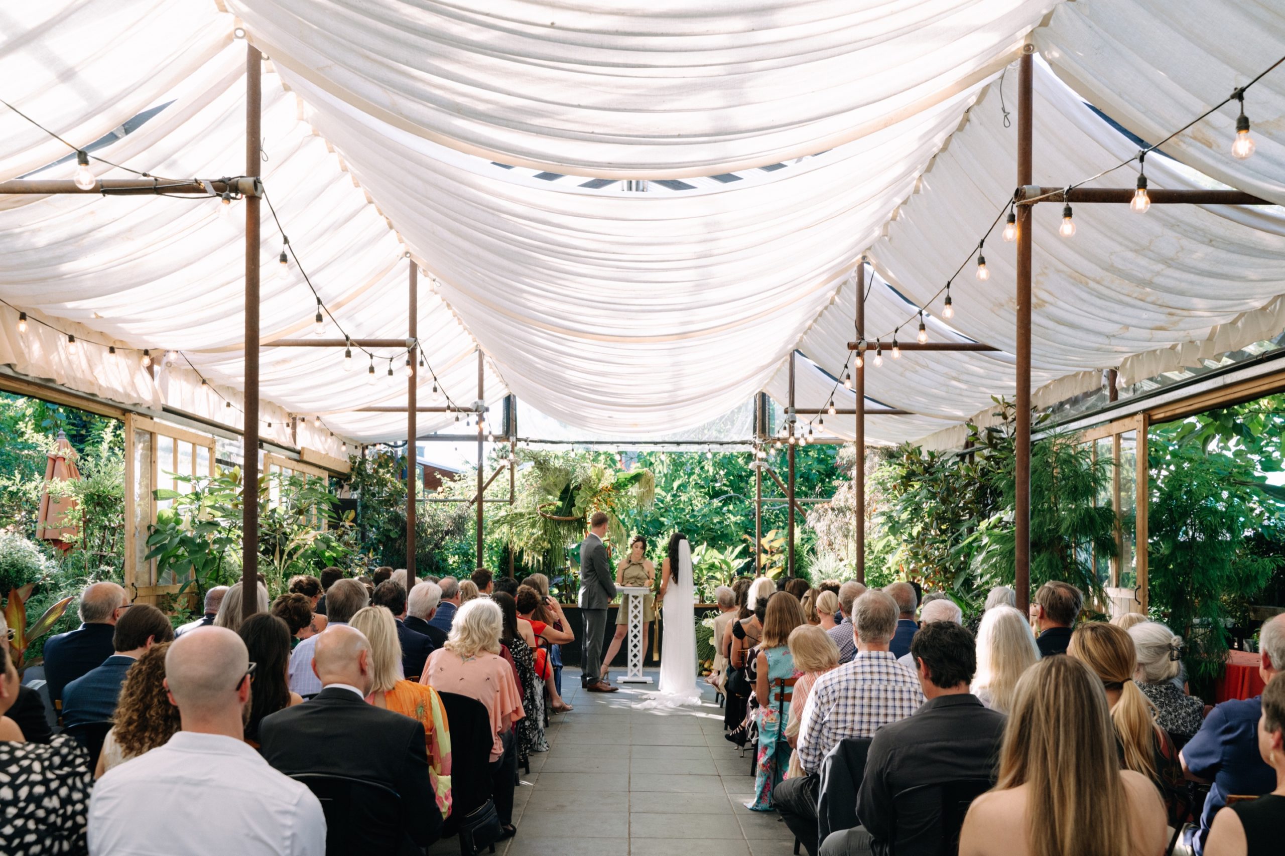 Wedding ceremony at Blockhouse in Portland, OR
